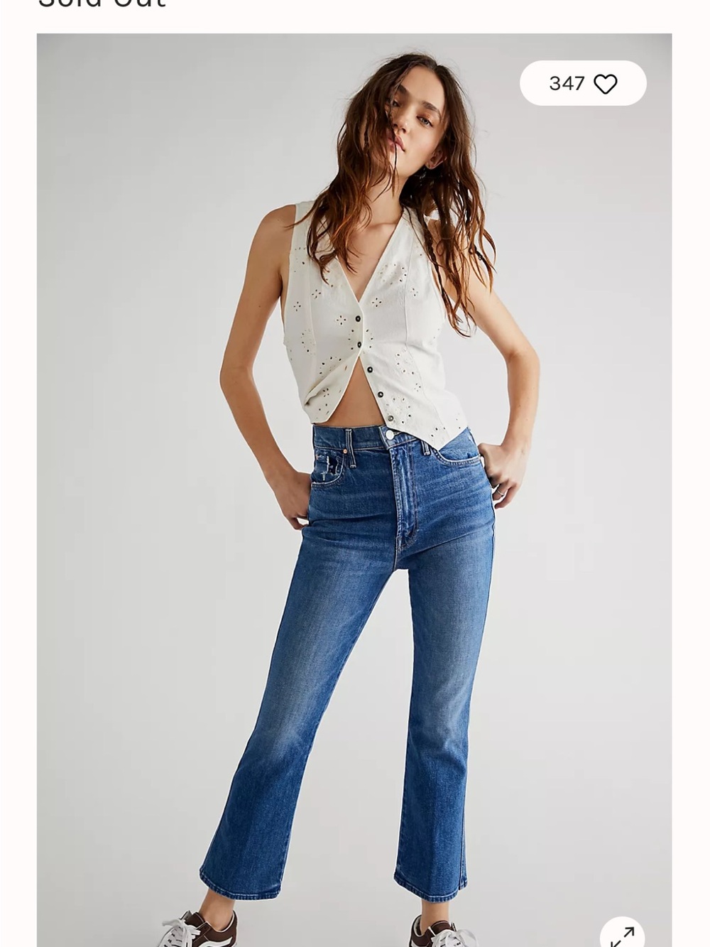 MOTHER High-Waisted Smokin' Double Ankle Jeans